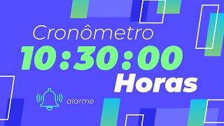 Cronômetro de 10 horas e 30 minutos com alarme final tempo decorrido e barra de progresso [upl. by Monti694]