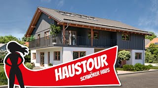 Haustour Doppelhaus im LandhausStil von Schwörer Haus  Hausbau Helden [upl. by Rois]