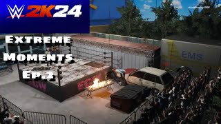 WWE 2K24 Extreme Moments Ep2 Featuring MartyM Deathmatch Arenas [upl. by Lilllie]