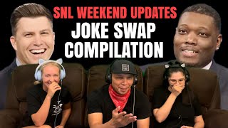 SNL Weekend Updates Joke Swap Compilation  Reaction [upl. by Imoyn697]