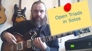 Open Triads in solos  Spread Triad Guitar Lesson [upl. by Pitarys]