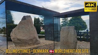 Jelling Stones  Denmark 🇩🇰 World Heritage Site [upl. by Yllet]