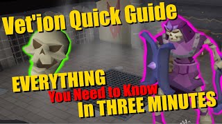 VetionCalvarion in THREE Minutes  A Quick Boss Guide  OSRS [upl. by Mintz774]