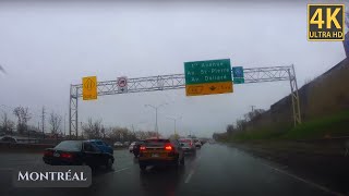 Driving  Lachute to Montreal on a rainy day Québec Canada [upl. by Eduj]