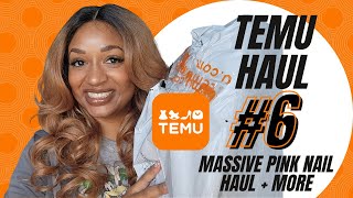 My 6th Temu Haul 2023  Pink Nail Haul  Holiday Cheer [upl. by Margette]