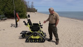 Harrisville State Park Acquires Action Track Chair for People with Handicap and Mobility Issues [upl. by Eseyt]