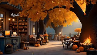 Relaxing Autumn Jazz 🍂 Cozy Coffee Shop Space amp Gentle Jazz Music for Studying [upl. by Hanoy]