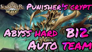 Summoners war Punishers Crypt Abyss hard B12 auto team guide and runes [upl. by Yzmar]