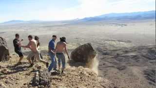 Giant Boulder Pushed Off Cliff [upl. by Mayeda]