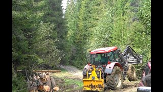 Tažba dreva pokračuje  Zetor Forterra 9641 s navijákom Uniforest 50E [upl. by Ycniuq]