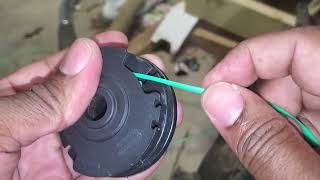 HOW TO REPLACE WEED EATER STRING IN HARBOR FREIGHT PORTLAND 13 STRING TRIMMER weed HARBORFREIGHT [upl. by Nylrehc278]