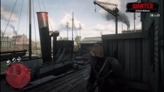 Red Dead Redemption 2  Train Robbery shootout in St Denis and escape [upl. by Green]