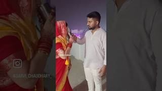 Pehla Karwachauth 😍 sarvichaudhary marriedlife karwachauth [upl. by Lemrej]