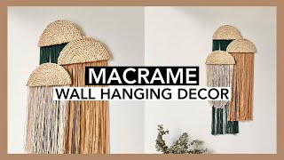 EASY DIY MACRAME WALL HANGING DECOR  AIMAN ARIFF [upl. by Amahcen676]