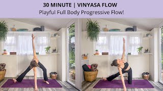 30 Minute Vinyasa Flow  Playful progressive yoga flow for flexibility amp strength  Lauralouiseyoga [upl. by Cynthie]