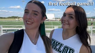 FIRST FOOTBALL GAME  making class sign  pep rally [upl. by Aimac870]