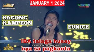 JANUARY 1 2024 BAGONG KAMPEON  TAWAG NG TANGHALAN SHOWTIME  EUNICE [upl. by Leiram]