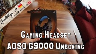 Gaming Headset AOSO G9000 Unboxing  PS4  PC [upl. by Ahser]