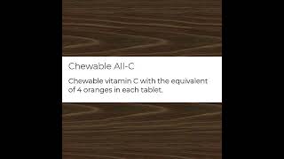 CHEWABLE ALL C  EQUIVALENCE OF 4 ORANGES IN EACH TABLET [upl. by Phelps]