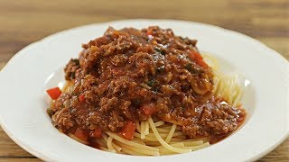 Spaghetti with Meat Sauce Recipe [upl. by Shannah]