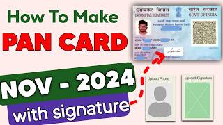 Pan Card Kaise Banaye  How to Apply Pan Card Online  Pan card photo signature kaise upload kare [upl. by Rheims210]