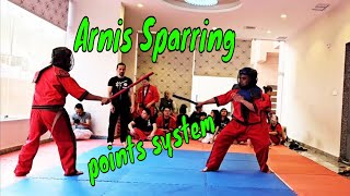 filipino martial arts  arnis sparring padded stick point system [upl. by Rider790]