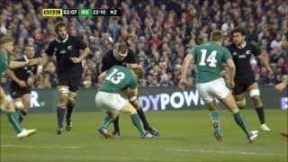 Brian ODriscoll concussed again vs New Zealand 2013 [upl. by Elnora]