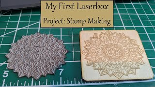 Xtool Laserbox 40w Rotary Laser Custom Rubber Stamp Making with Inkscape [upl. by Cohby]