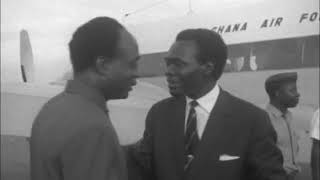 Kwame Nkrumah Greets Ugandan Prime Minister Milton Obote amp Wife  Honeymoon in Ghana  Nov 1963 [upl. by Ehsiom]