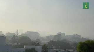 Así amanece Santo Domingo por el humo del incendio de Duquesa [upl. by Meeka]