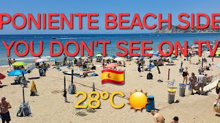 4KHDR SUMMER WALKING TOUR  BENIDORM 🇪🇸 PONIENTE BEACH ⛱️ JULY 2024 beach costablanca [upl. by Tocs]