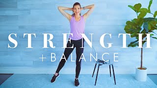 10 Exercises for Strength amp Balance for Seniors  30 minute Osteoporosis Friendly Workout [upl. by Eustacia]