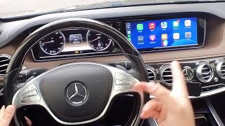 CarPlay Upgrade for Mercedes S550  GTACarKits quick demo [upl. by Lorilee]