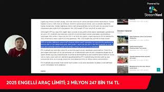 ENGELLİ ARAÇ LİMİTİ 2 MİLYON 247 BİN 114 TL engelliaraç ötv otv 2025 [upl. by Birdella515]