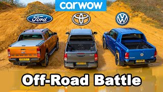 VW Amarok vs Ford Ranger vs Toyota Hilux OFFROAD BATTLE [upl. by Champ]