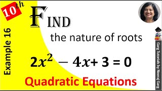 Quadratic Inequalities  Discriminant Nature Of Roots Quadratic Equations  OLevel Additional Math [upl. by Morra]