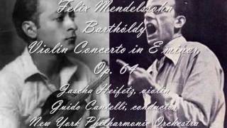 Mendelssohn Violin Concerto Heifetz  Cantelli [upl. by Ahsimac]