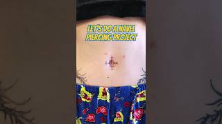 Unique Navel Piercing Project  4 PIERCINGS ❗❗ shorts [upl. by Alet866]