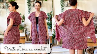 Comment faire une veste au crochet 🧶 MESURES EN CENTIMÈTRE 🧶Cardigan FACILE Tuto gilet chandail [upl. by Cirala]