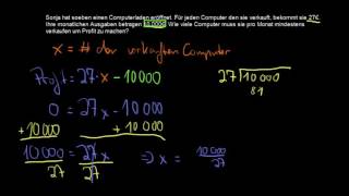 Textaufgabe zu zweischrittigen Gleichungen Computer [upl. by Acirre]