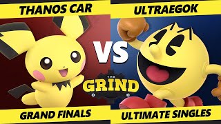 The Grind 305 GRAND FINALS  UltraEgoK PacMan Vs thanos car Pichu Smash Ultimate  SSBU [upl. by Rosner]