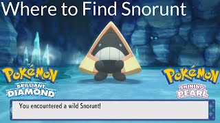 Pokemon Brilliant Diamond and Shining Pearl  Where to Find Snorunt [upl. by Ainattirb]