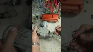 Paslode Im35090 ct nail gun with a damaged battery contact [upl. by Annaet]