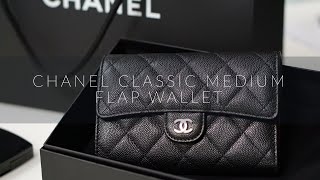 แกะกล่องรีวิวกระเป๋าสตางค์ Chanel Classic Flap Wallet ไซส์ 6quot ไซส์ใหม่ ปี 2017 [upl. by Melamed]