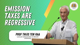 Prof Thijs ten Raa talks about Emission Taxes are Regressive I Gokhale Institute I Seminar [upl. by Aeret]