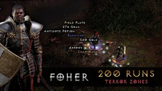 Diablo 2R  Terror Zones 200 Runs [upl. by Maloy]