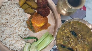 Egg curry ukhua rice in Assamlunch thali cooking recipe nasrinu6r [upl. by Brittney758]