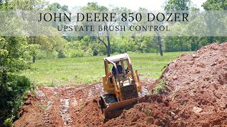 John Deere 850 Dozer Pushing Dirt  Heavy Equipment [upl. by Umeko]