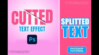 How to make splitted text ettect in photoshop  Photoshop Tutorial [upl. by Leraj]