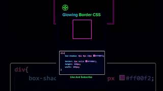 quotHow to Create Stunning Glowing Borders with CSS  Web Design Tutorialquot©o®ding [upl. by Frants]